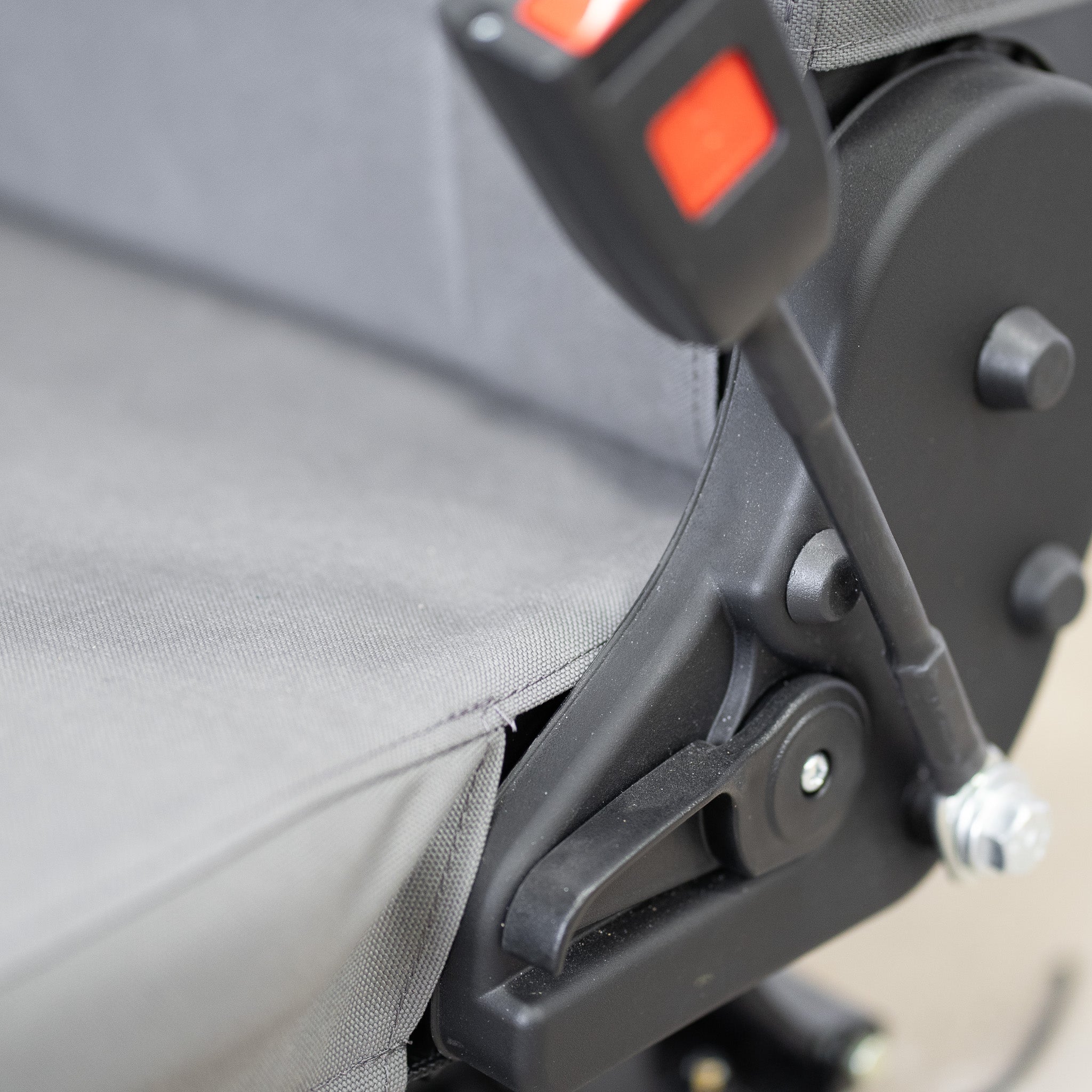 TigerTough Heavy Equipment Seat Coves are designed to work with all of the existing seat features and fit really well around things like plastic trim and edges.