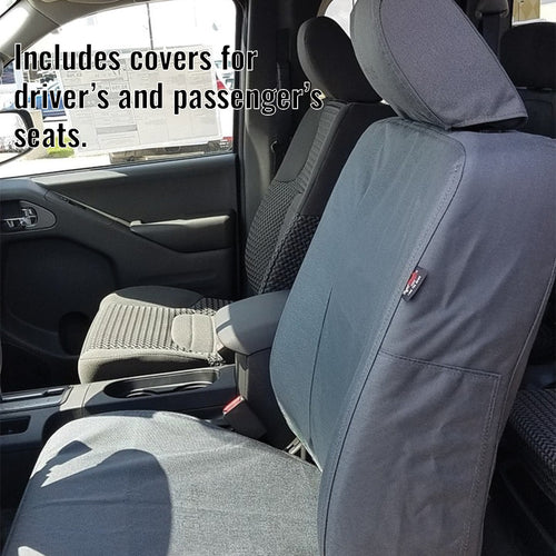 Nissan Frontier with gray TigerTough seat covers.