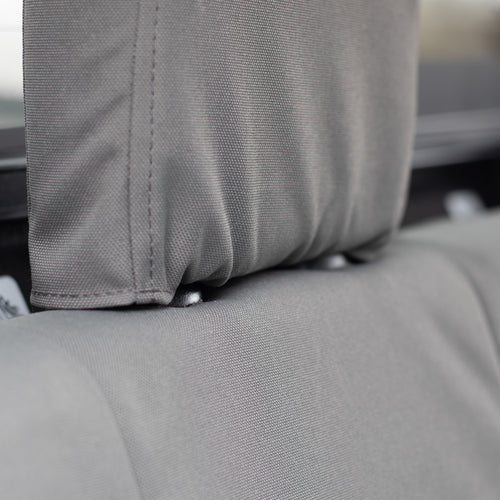 TigerTough Rear Seat Covers for the Nissan Titan. They'll protect your seats from dirt, spills, and wear and tear. They're perfect for work trucks or any vehicle that gets used often.