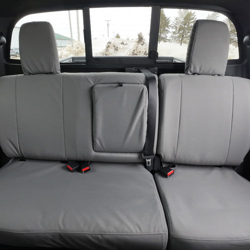 TigerTough Rear Seat Covers for the Nissan Titan. Built from Ironweave, tough enough for work trucks.