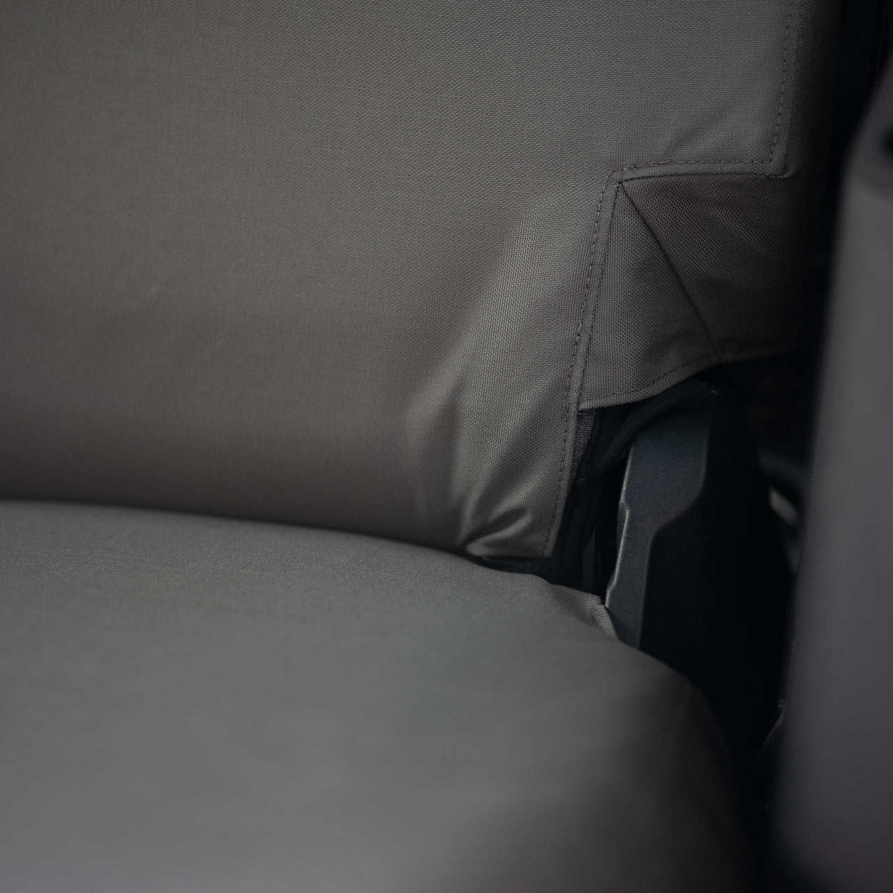 Seat bottom detail showing corner of seat