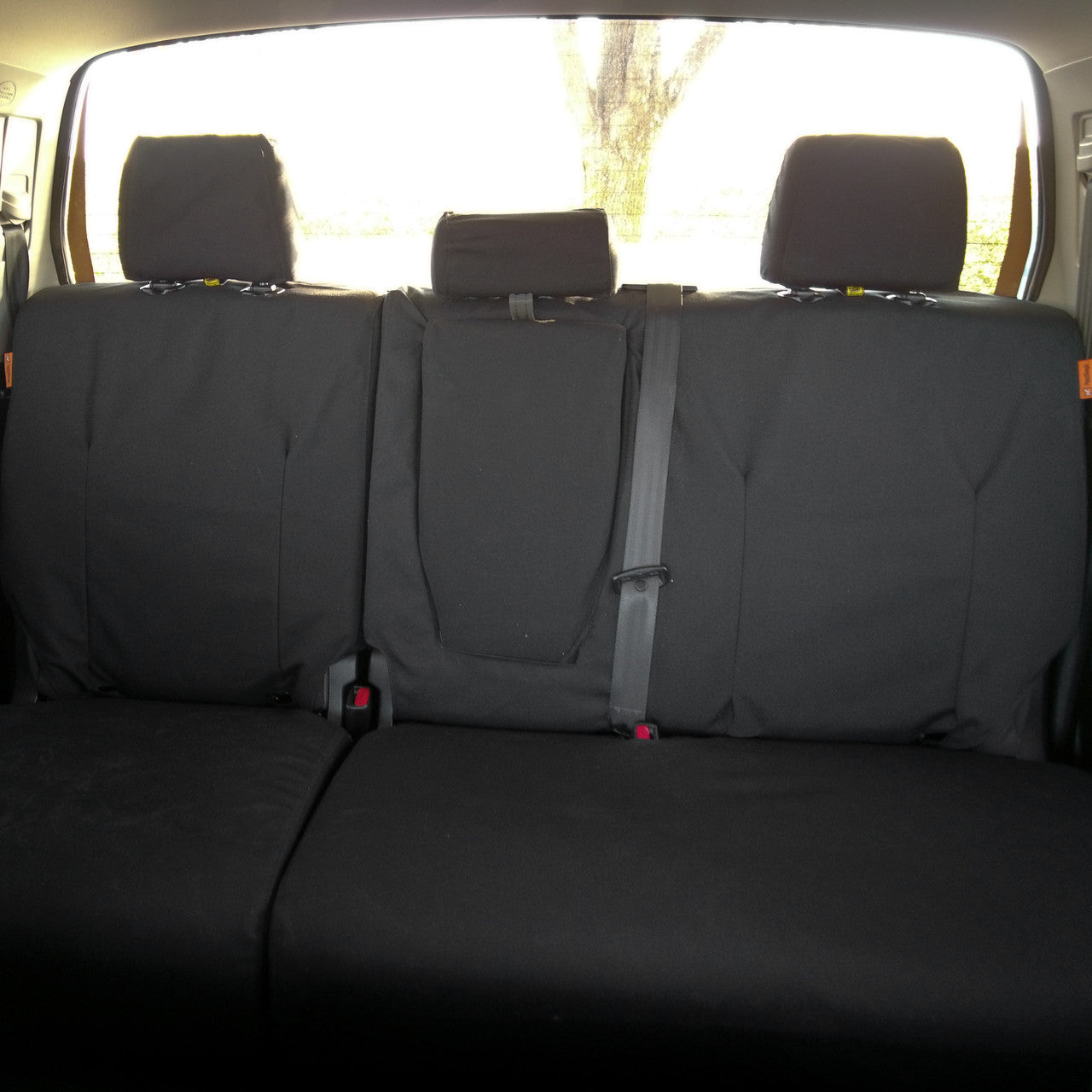 TigerTough seat covers for Toyota Tundra CrewMax rear seats  - black Cordura fabric