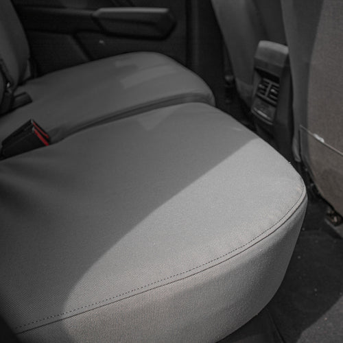 Seat bottom cover detail on the 2023 Chevy Colorado seat covers