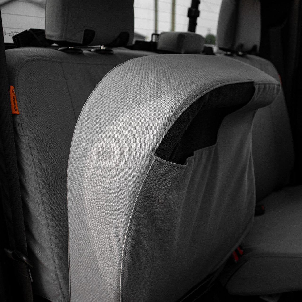Seat bottom cover detail on the 2023 Chevy Colorado seat covers