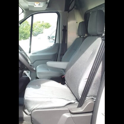 Ford Transit with TigerTough driver's seat cover.